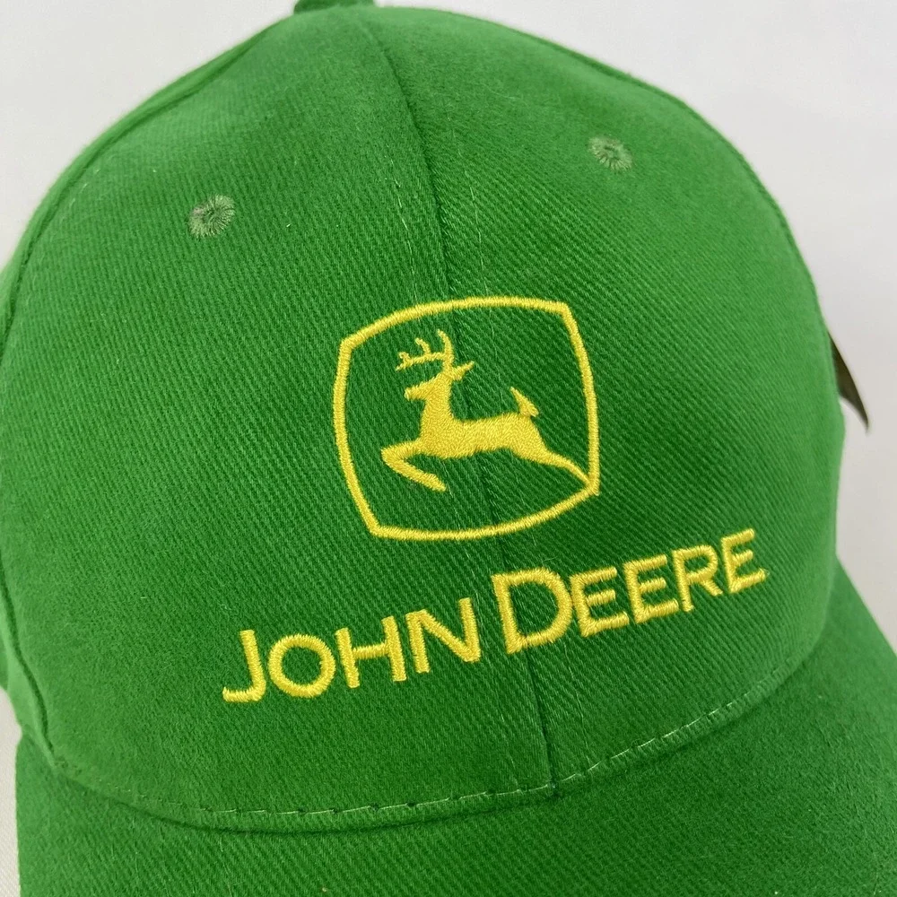 John Deere Green Trucker Hat Snapback Mesh Farm Tractor Cap Adult OS NWT